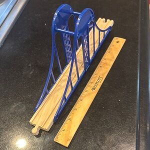 Thomas the train wooden track bridge .
14 inches long